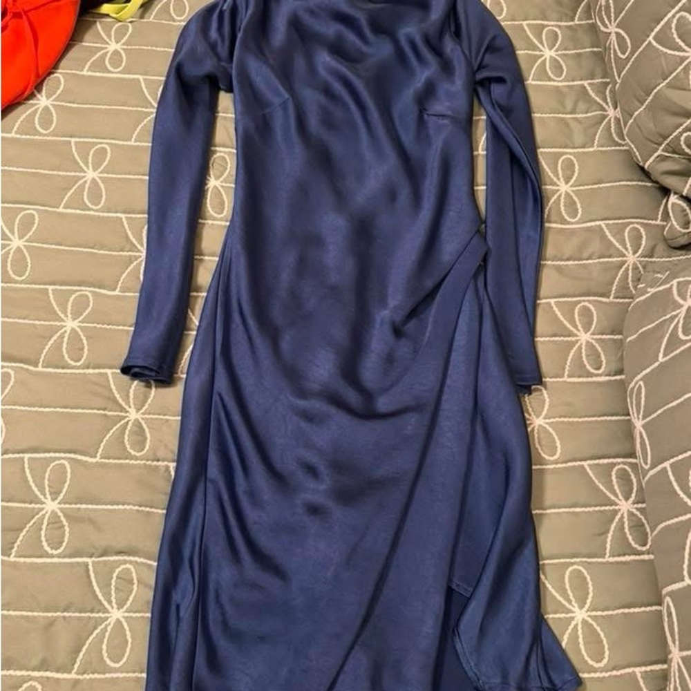Elegant Navy Blue Women's Dress